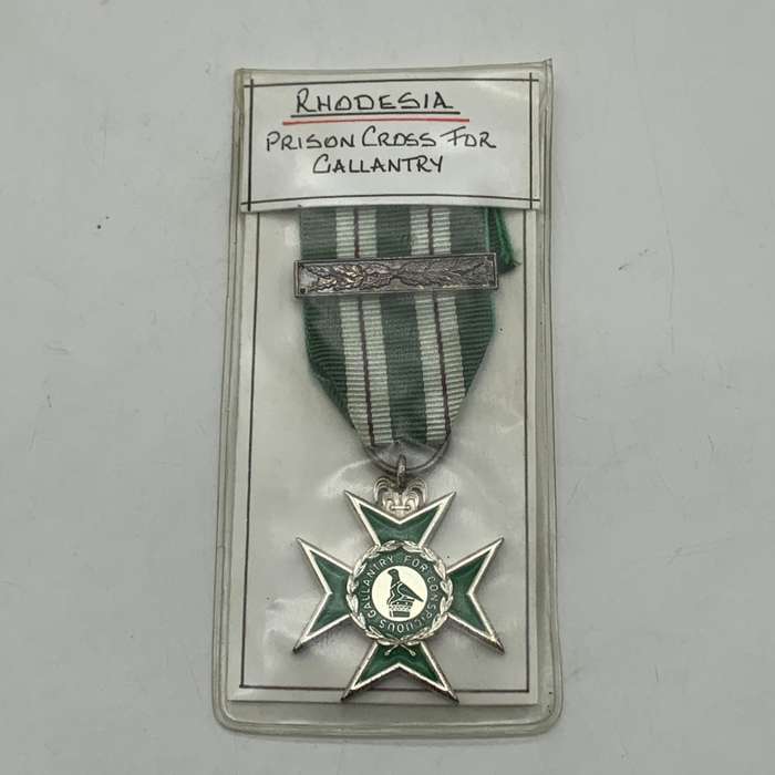 Rhodesia  'Prison Cross for Gallantry' Medal