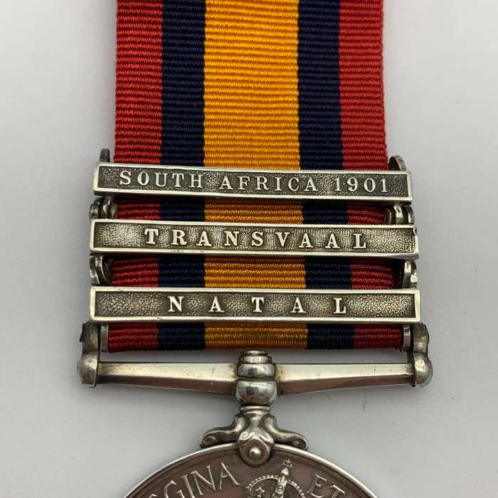 Boer War Casualty - Q.S.A. Medal to 'GNR. H. WINTON' (10th E.D. R.G.A.)