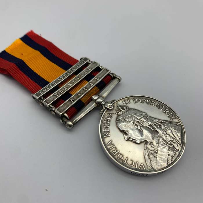 Boer War Casualty - Q.S.A. Medal to 'GNR. H. WINTON' (10th E.D. R.G.A.)