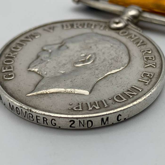 WW1 Medal Pair to 'CONST. J.A. MOMBERG' (2ND Military Constabulary)