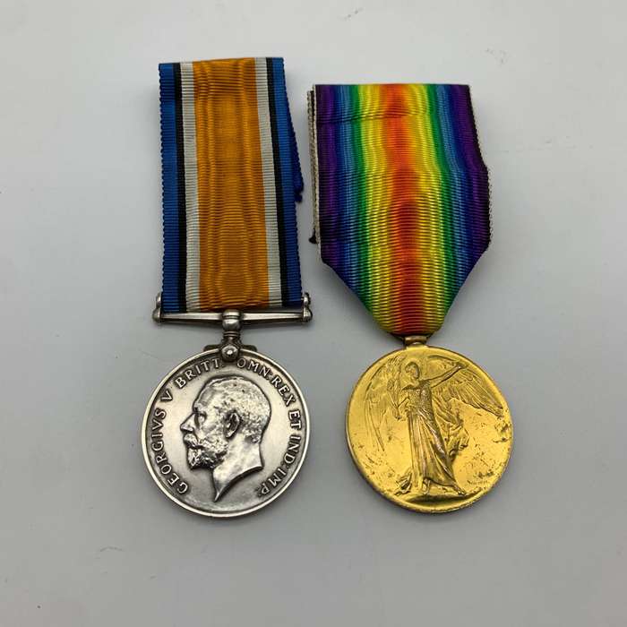 WW1  K.I.A. Medal Pair to 'A/SJT. J. MACINNES' (A.S.C./Black Watch)