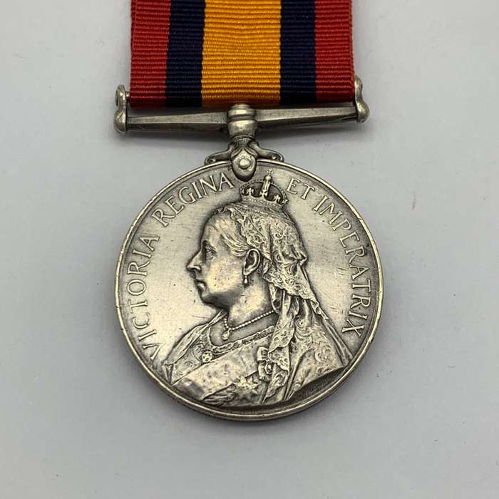Boer War  Q.S.A. Medal to 'TPR. R.P. BEZUIDENHOUT' (STEYTLERVILLE D.M.T.)