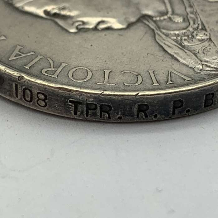 Boer War  Q.S.A. Medal to 'TPR. R.P. BEZUIDENHOUT' (STEYTLERVILLE D.M.T.)