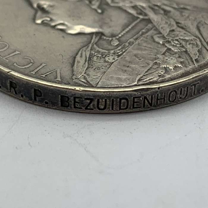 Boer War  Q.S.A. Medal to 'TPR. R.P. BEZUIDENHOUT' (STEYTLERVILLE D.M.T.)