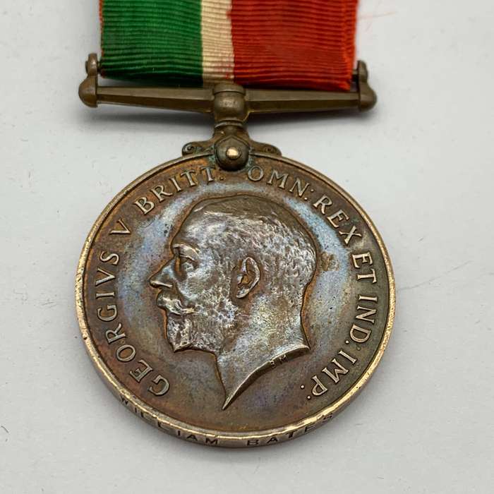 WW1  Mercantile Marine War Medal to 'WILLIAM BATES'