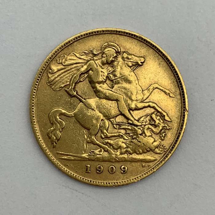 Gold '1909' Half Sovereign
