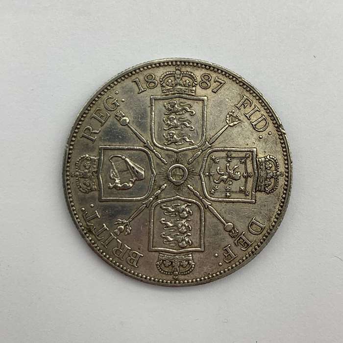 British  1887 'Victoria' Silver Double Florin