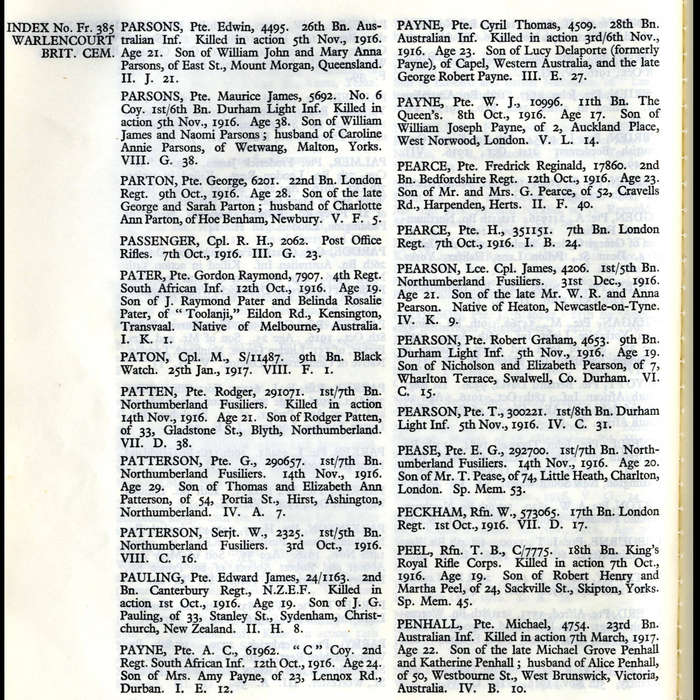 WW1  K.I.A.  Medals to 'PTE. A.C. PAYNE' (2ND S.A. Infantry)