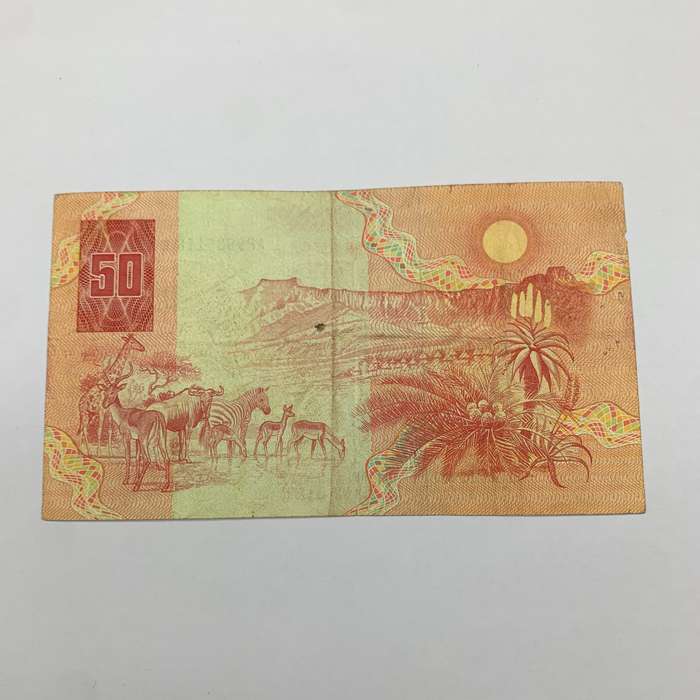SA  'G.P.C. De Kock' 1984  Fifty Rand 'AP' Note (F+)