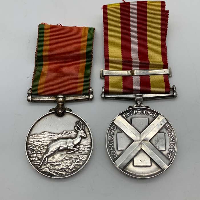 S. Africa- WW2 & Red Cross Medal Pair to 'W.H. Watson' (Incl. Badges)