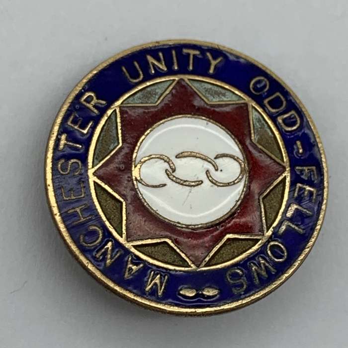 Vintage 'Manchester Unity Odd-Fellows' Enamel Badge
