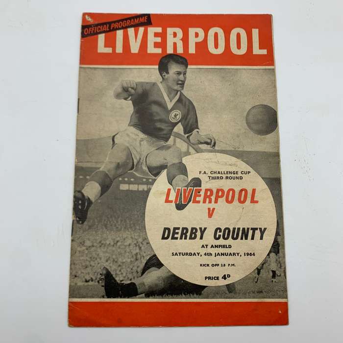 Soccer  '1964 Liverpool vs Derby County' Official Programme