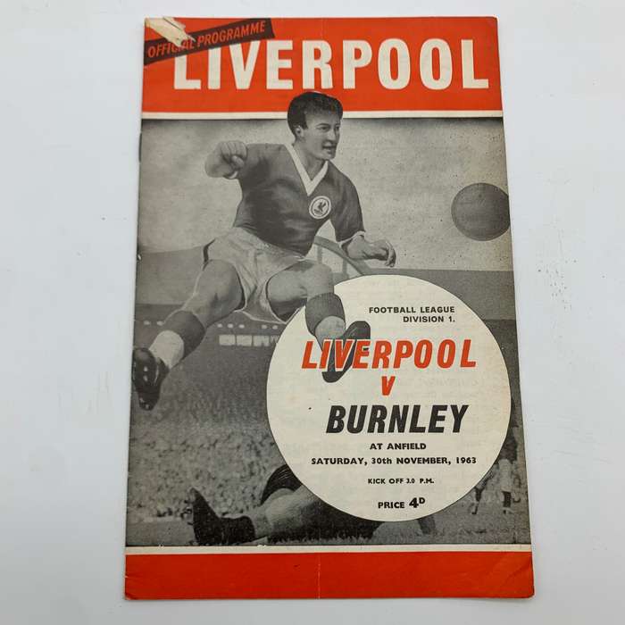 Soccer  '1963 Liverpool vs Burnley' Official Programme