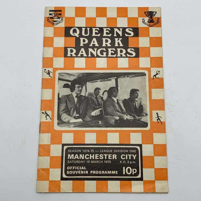 Soccer  '1975 Queens Park Rangers vs Manchester City' Official Programme