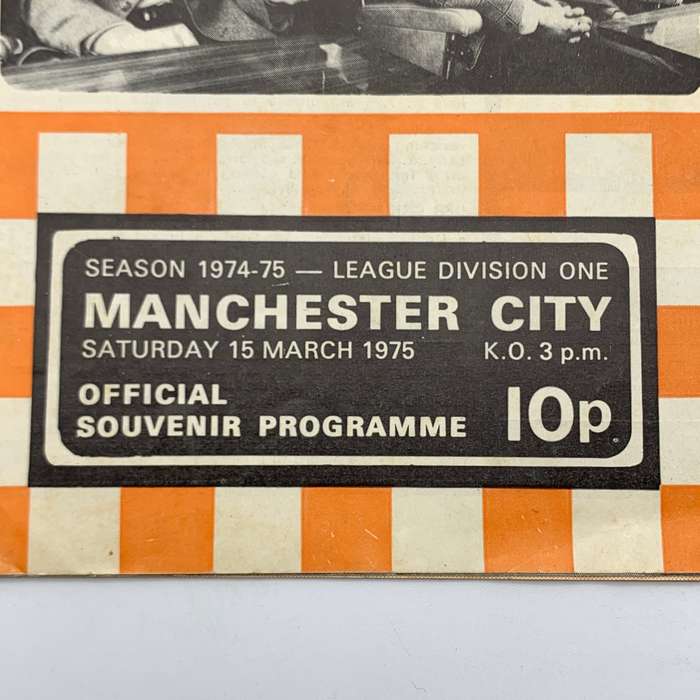Soccer  '1975 Queens Park Rangers vs Manchester City' Official Programme