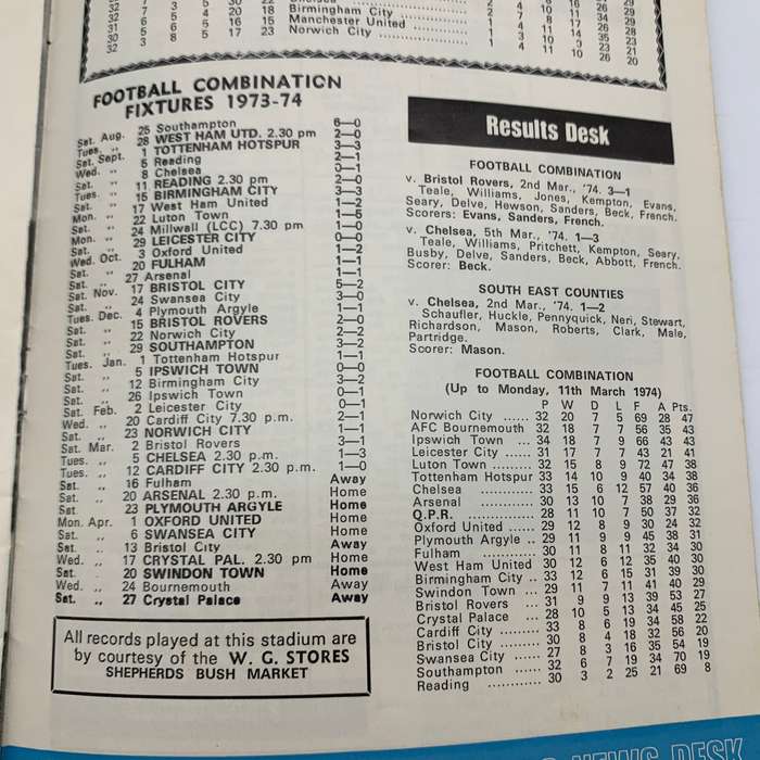 Soccer  '1974 Queens Park Rangers vs Wolverhampton' Official Programme