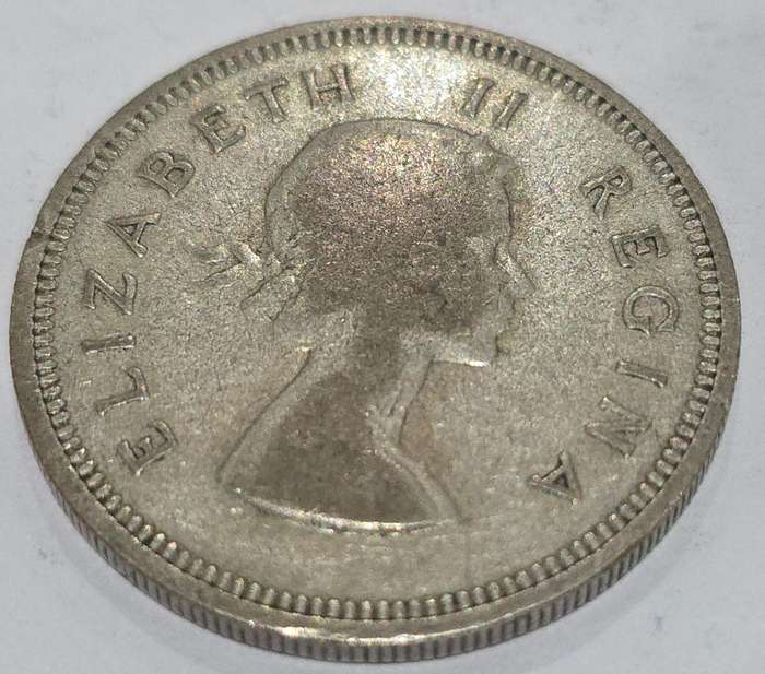 1959 Silver 2 Shillings