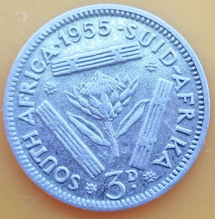 1955     THREEPENCE    COIN  SILVER               SUN15824