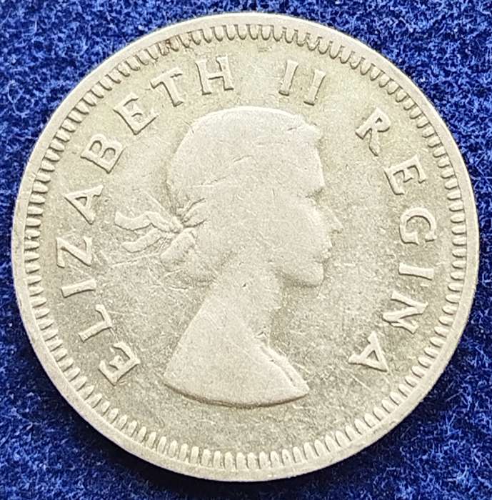 1955     THREEPENCE    COIN  ( SILVER 50% )              SUN15961~