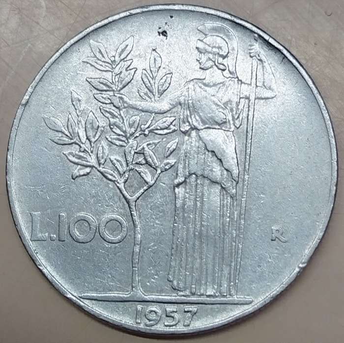 1957  100 Lire     Italy         SUN16739~