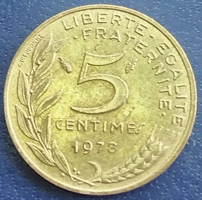 1978  5 Centimes Coin      France          SUN16839~
