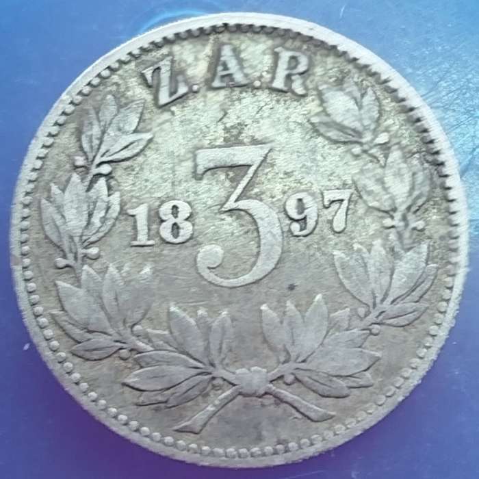 1897   THREEPENCE COIN    (SILVER 0.925)     ZAR                    SUN16880~