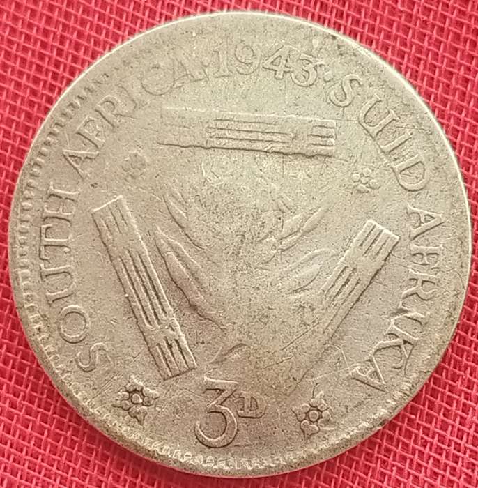1943  Threepence Coin   ( SILVER 80% )             SUN17132~