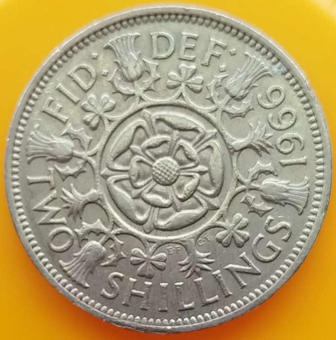 1966 -   TWO SHILLING Coin      United Kingdom         SUN17381