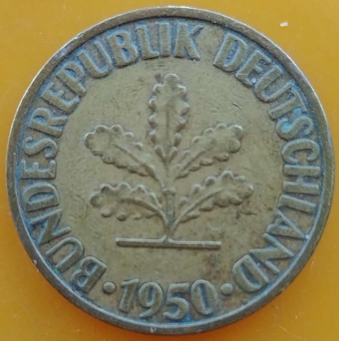 1950  10 Pfennig COIN      Germany        SUN17426~