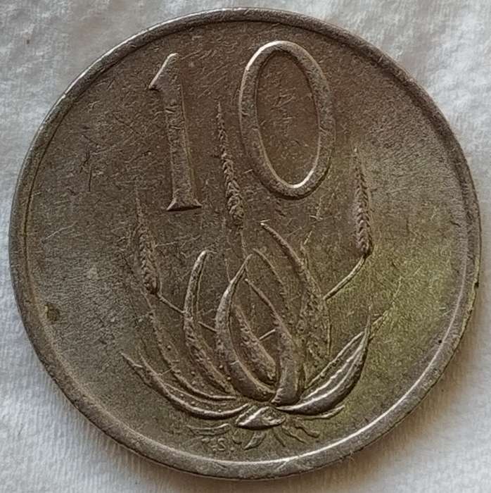 1987  10c   Coin     RSA           SUN17502