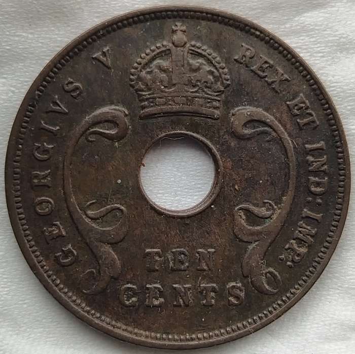 1925  10 Cents - George V       East Africa                   SUN17727~