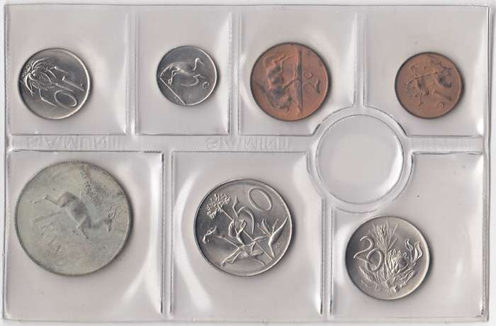 1968 MINT PACK UNC WITH SILVER R1 COIN (English)     RSA     1968-015~