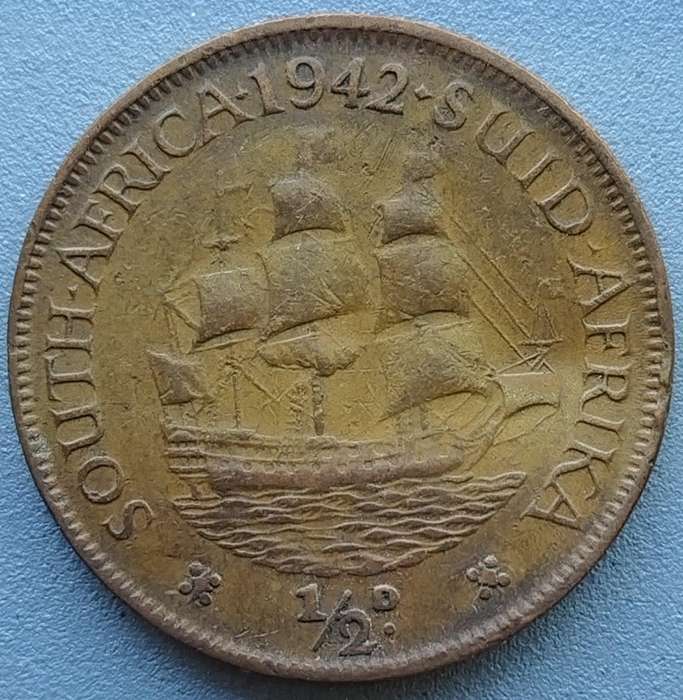 1942      HALF PENNY COIN    SOUTH AFRICA                 SUN11932~