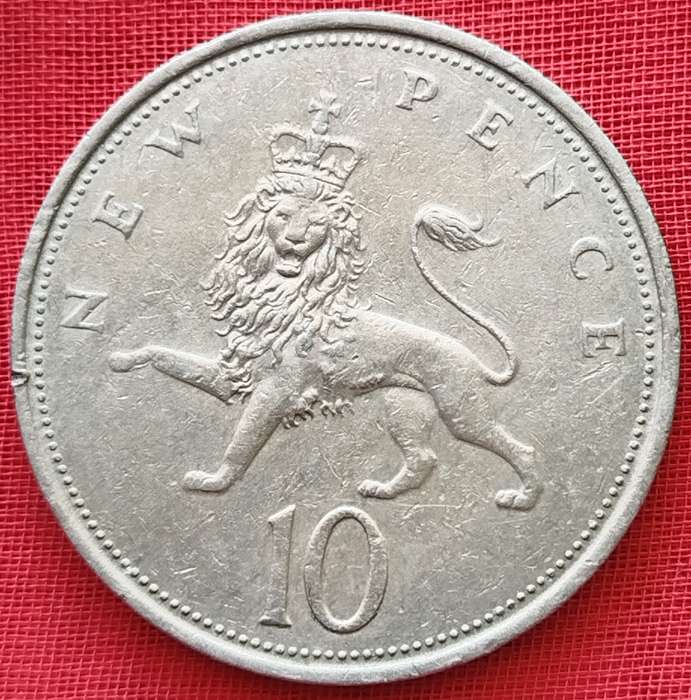 1970 -   10  Pence Coin      United Kingdom         SUN16596~