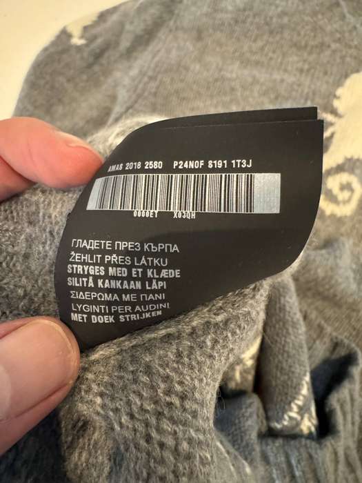 Prada Grey Seahorse Jersey - Size 38 (S) - Vintage Fashion - Luxury Label