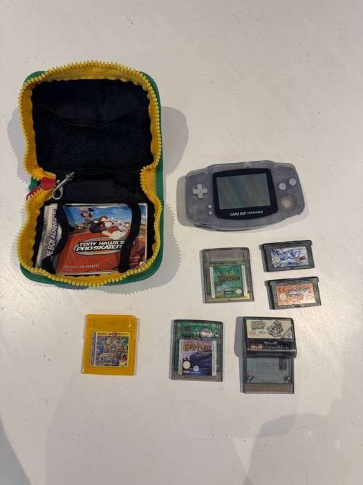Gameboy Advance & 6 Games + Cover - Job Lot / Bundle / Wholesale