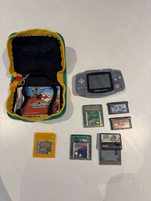 Gameboy Advance & 6 Games + Cover - Job Lot / Bundle / Wholesale