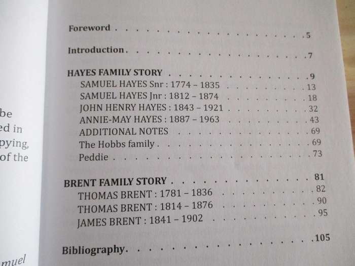 SIGNDE.Two 1820 Settler families: Brent and Hayes  One line of descent Avon Pickering