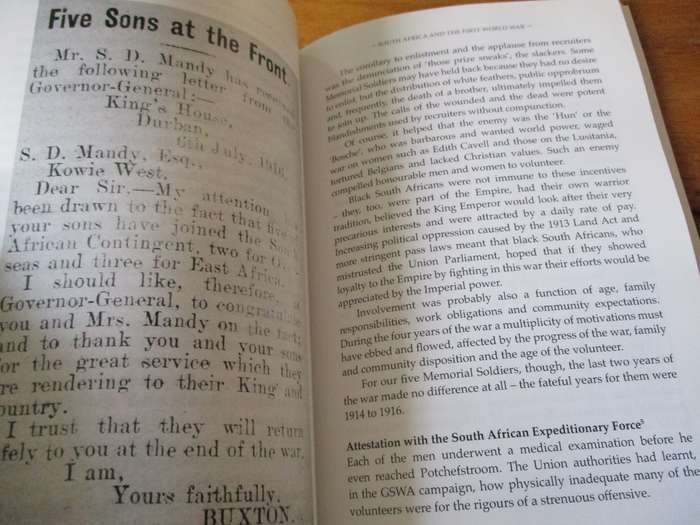 'For the glory of South Africa and the Empire'  Five Eastern Cape soldiers and the Great War