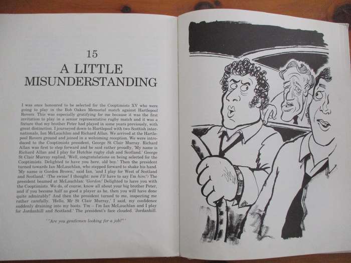 Rugby is a funny game  G. Brown, A Ripley, F Slattery B Windsor