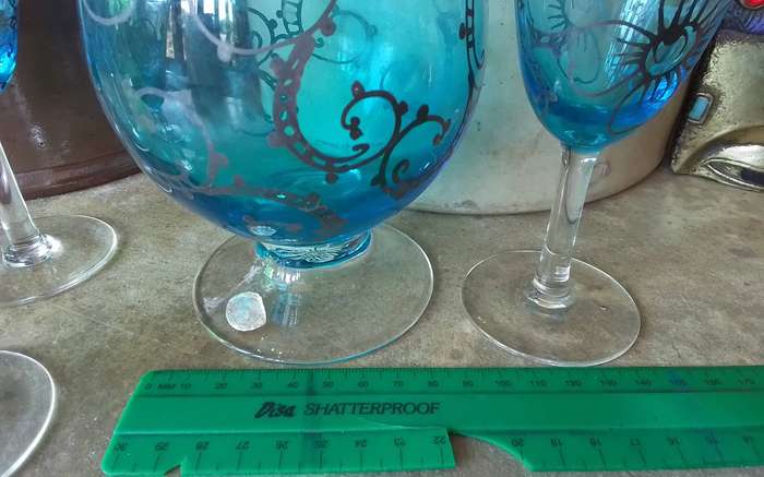Vintage Venetian Glass with overlay Decanter Set