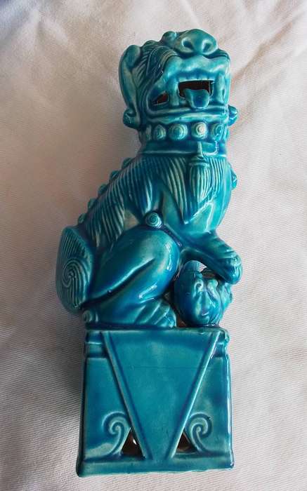 Vintage Balboa Hand Made Turquoise Foo Dogs