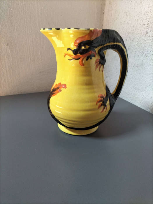 Arthur Wood Hand-Painted Dragon Jug  Vintage Staffordshire Pottery