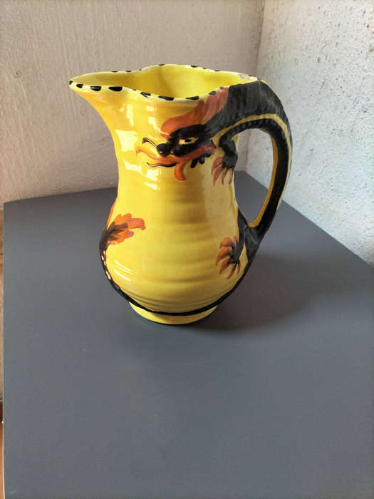 Arthur Wood Hand-Painted Dragon Jug  Vintage Staffordshire Pottery