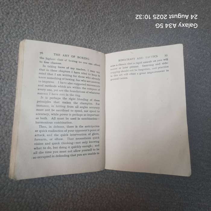 VINTAGE BOXING BOOK BY JIMMY WILDE: ART OF BOXING