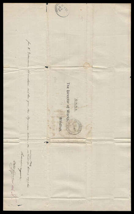 South West Africa. 1919 Onjoka Rainfall Record.