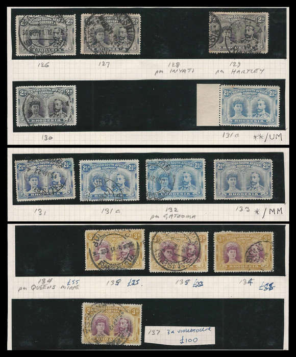 B.S.A.C. 1910. Selection of 13 Double Heads.