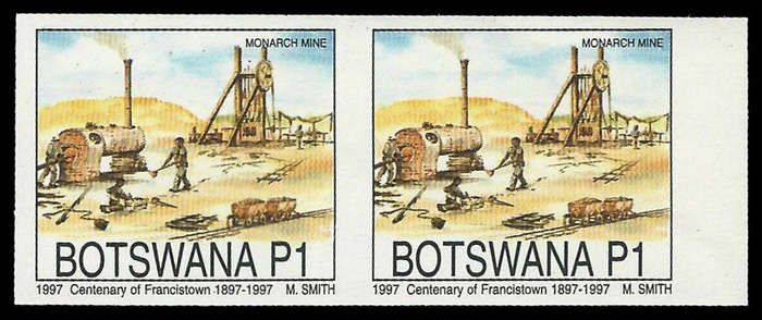 Botswana.  Imperforated Marginal Pair.