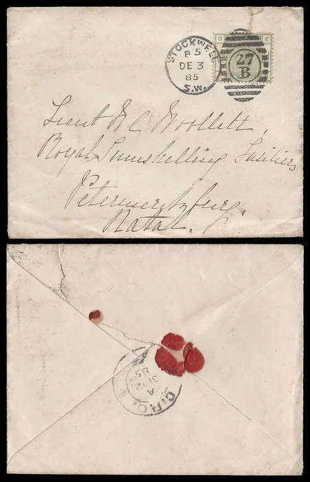 Great Britain.  Queen Victoria 6d on cover.  Cat.value R9 000-00.