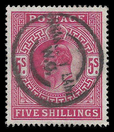 Great Britain.  King Edward VII 5 Shilling.  Cat.value as cheapest R4 800-00.